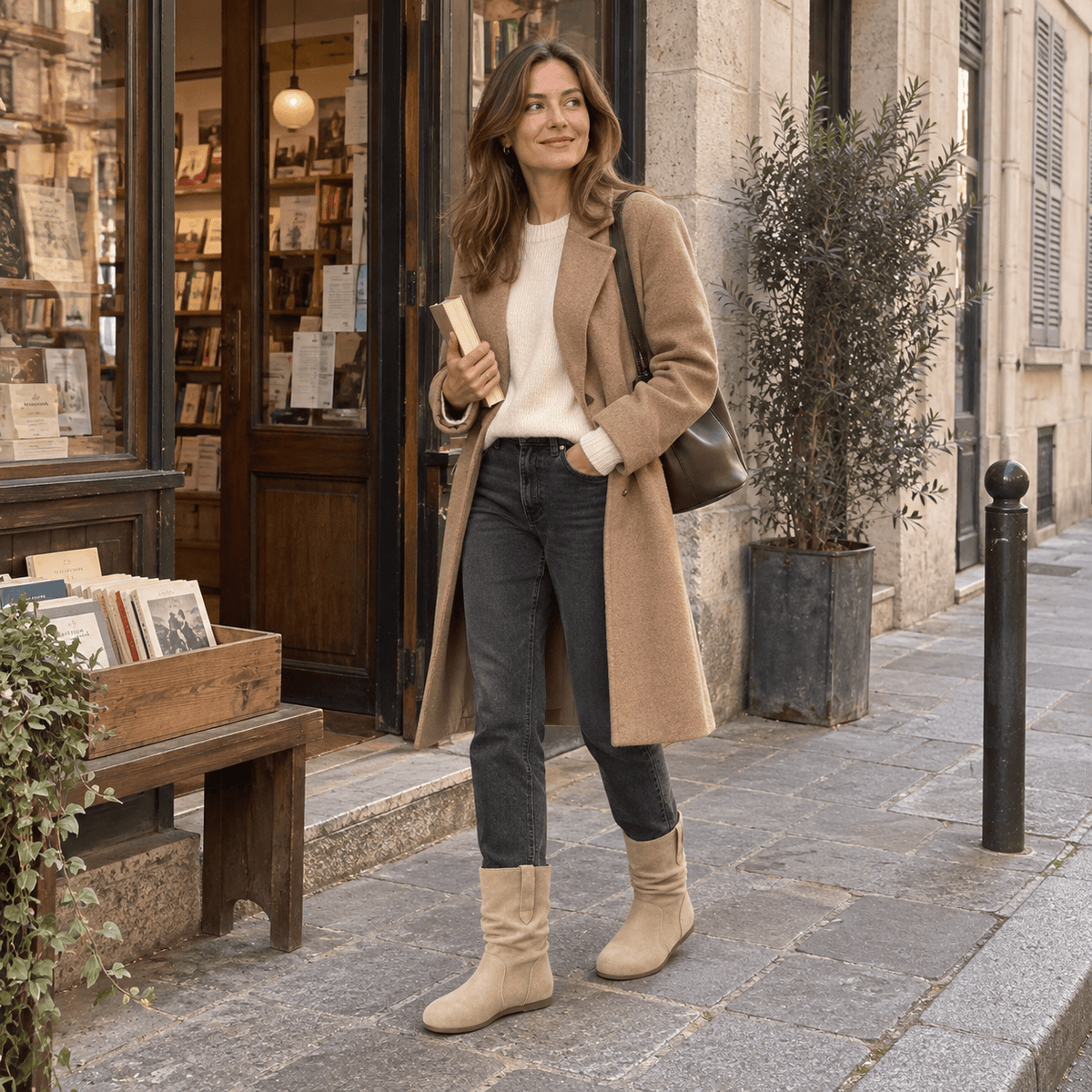 montelore-souliers Bottines Plates Femme En Suédine