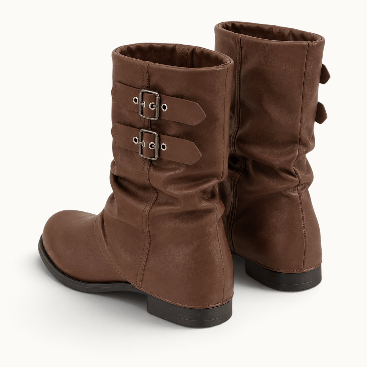 montelore-souliers Bottines Printemps Mi-Mollet À Talon Carré