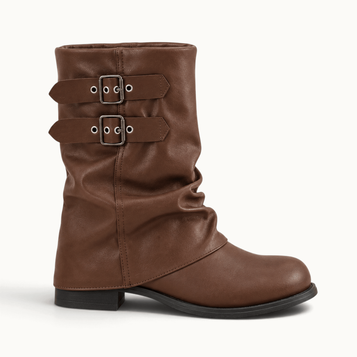 montelore-souliers Bottines Printemps Mi-Mollet À Talon Carré