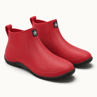 montelore-souliers Bottines PVC Rouges Imperméables