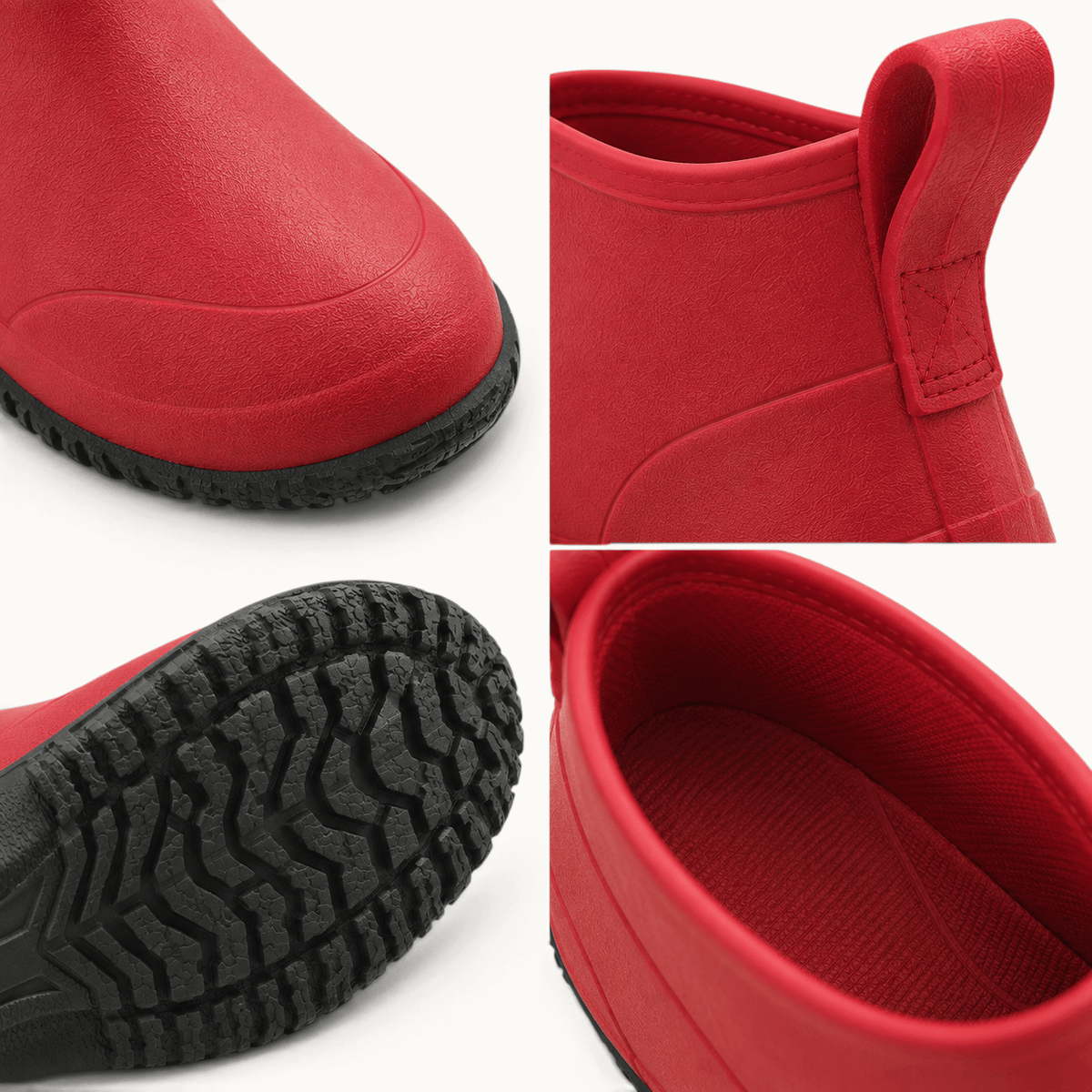 montelore-souliers Bottines PVC Rouges Imperméables