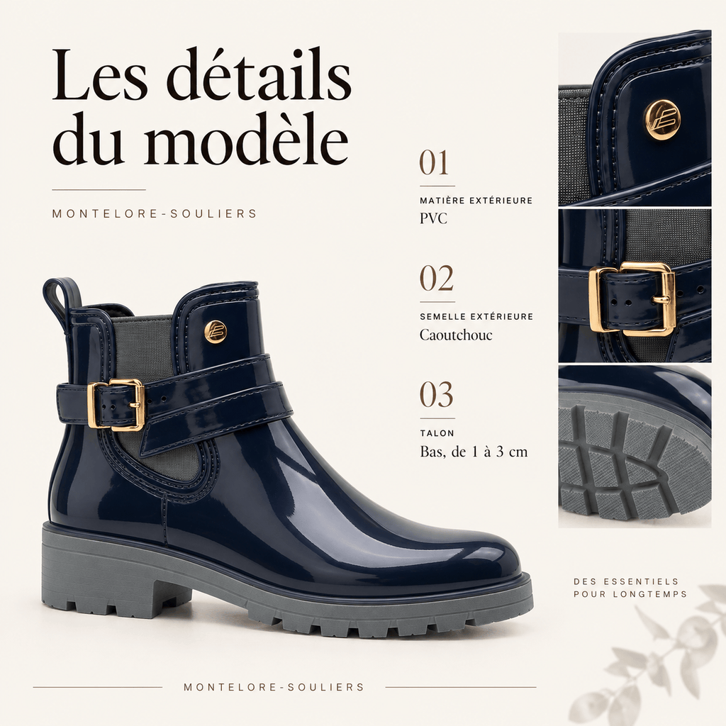 montelore-souliers Bottines Rouges Imperméables