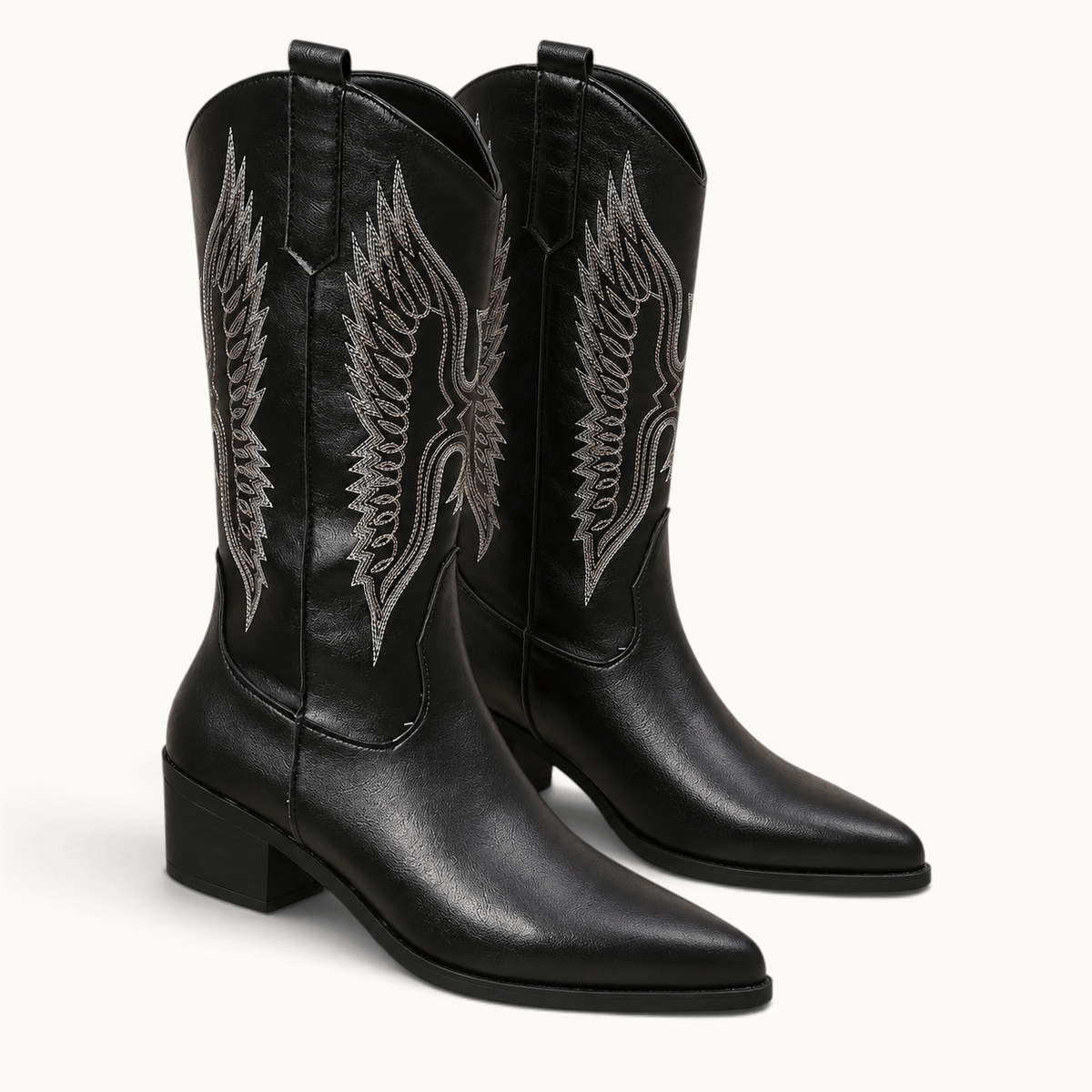 montelore-souliers Bottines Santiags En Simili-Cuir Marron