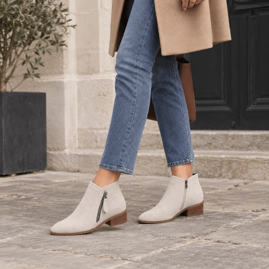 montelore-souliers Bottines Suédine À Talon Carré