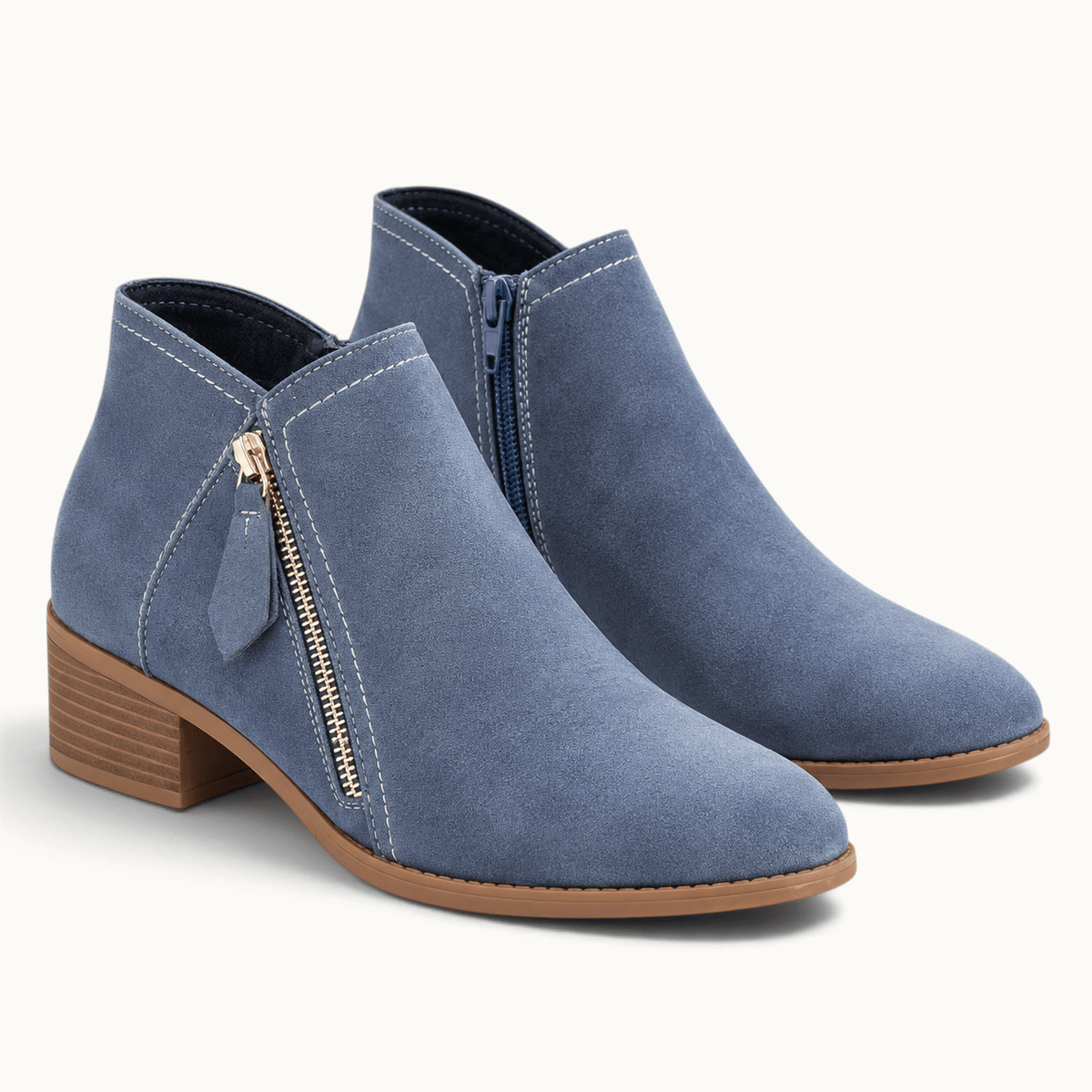 montelore-souliers Bottines Suédine À Talon Carré