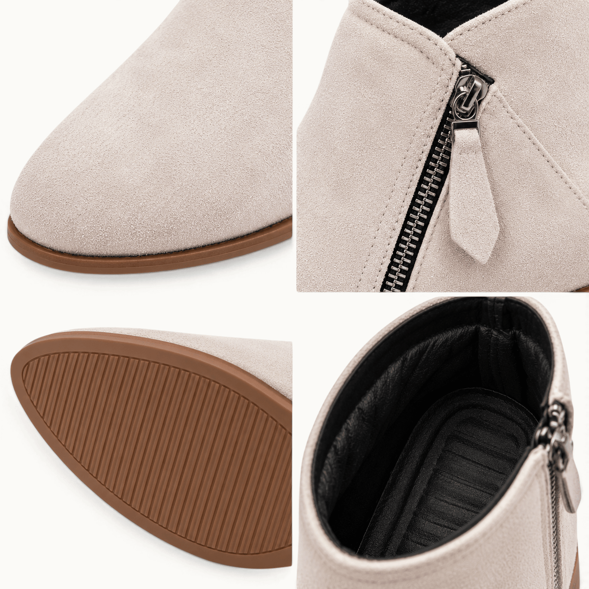 montelore-souliers Bottines Suédine À Talon Carré