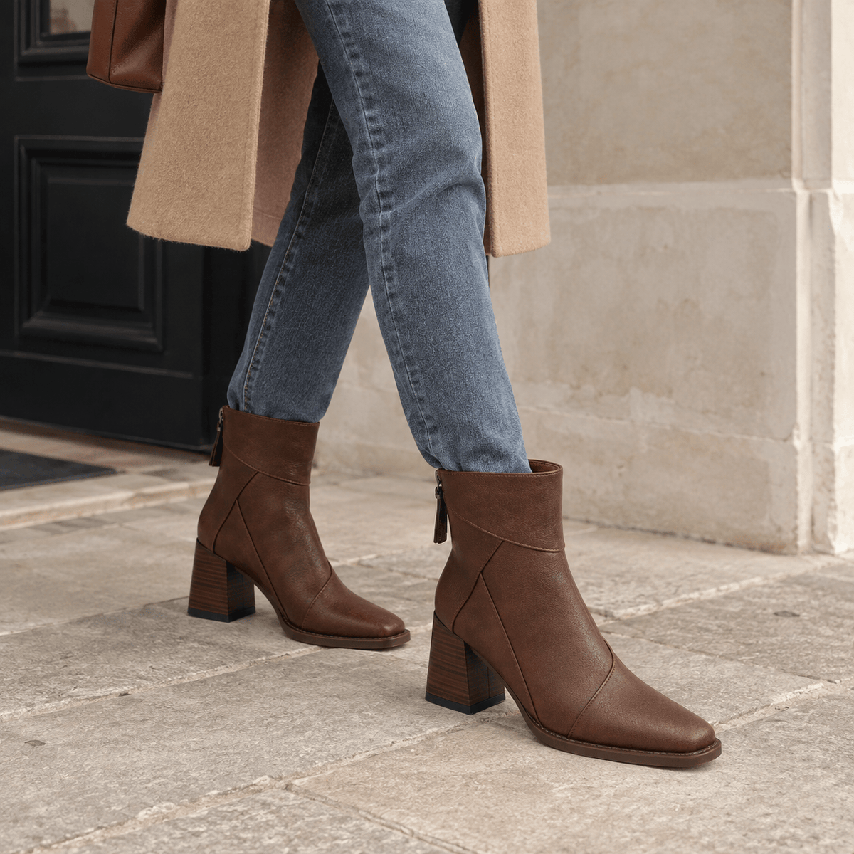 montelore-souliers Bottines Talon Carré Bout