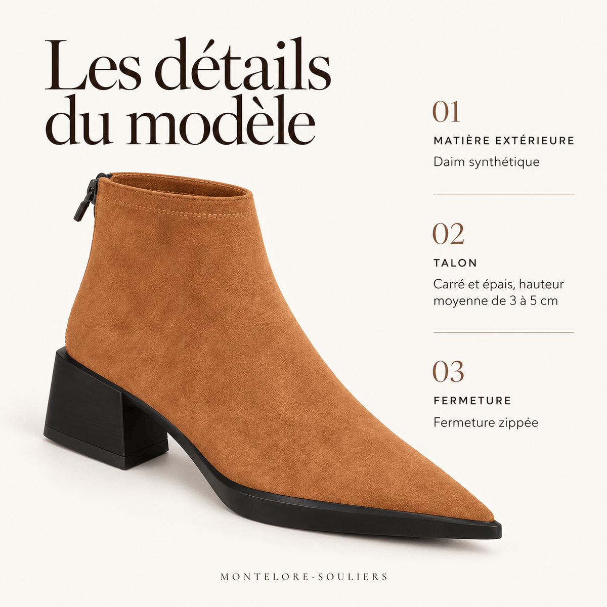 montelore-souliers Bottines Talon Imprimé Léopard Bout Pointu