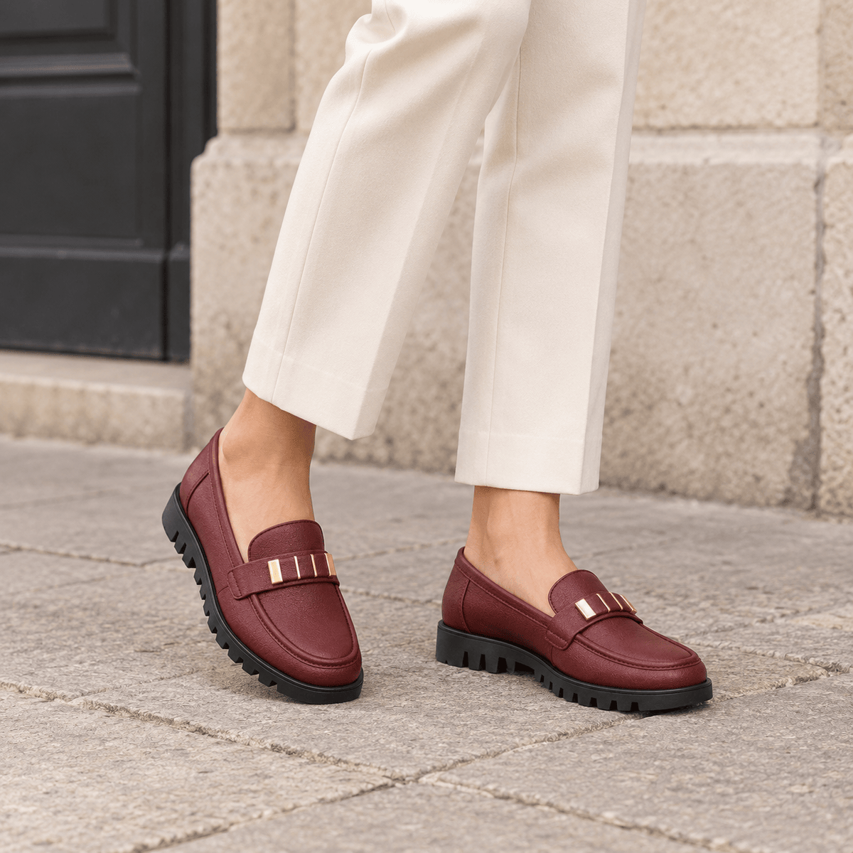 montelore-souliers Chaussures Mocassins Bordeaux