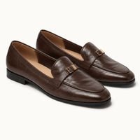 montelore-souliers Mocassin Femme Cuir Marron À Boucle