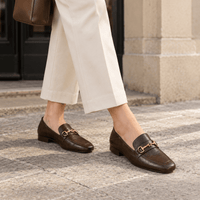 montelore-souliers Mocassins À Boucle Métallique Bout Carré