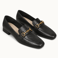 montelore-souliers Mocassins À Boucle Métallique Bout Carré