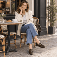 montelore-souliers Mocassins À Boucle Métallique Bout Carré