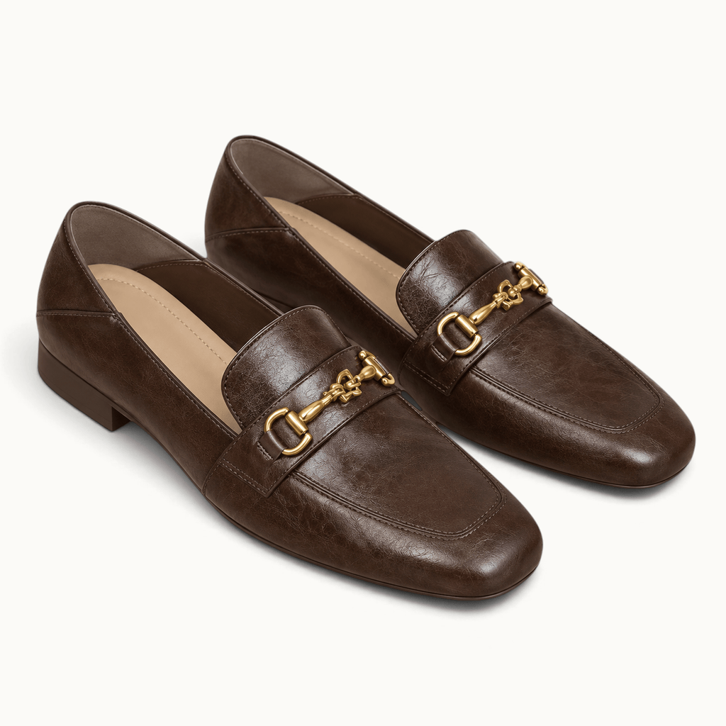 montelore-souliers Mocassins À Boucle Métallique Bout Carré
