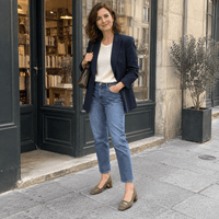 montelore-souliers Mocassins À Bout Carré À Talon Épais