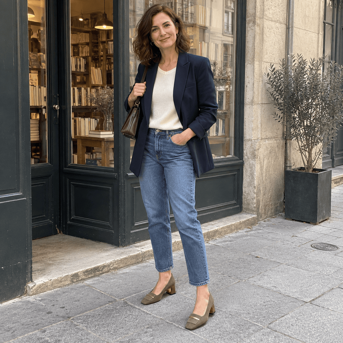 montelore-souliers Mocassins À Bout Carré À Talon Épais