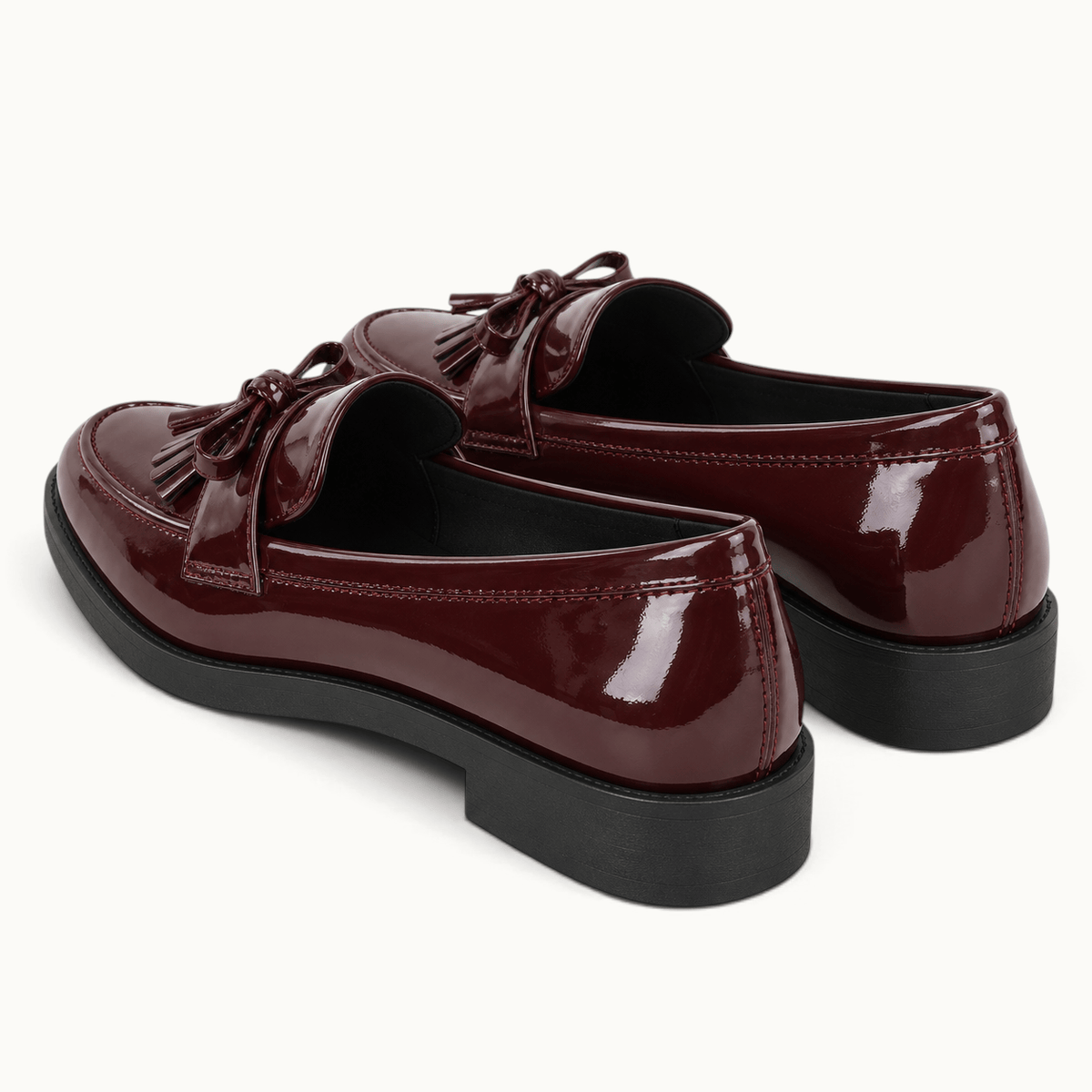 montelore-souliers Mocassins À Gland Vernis Bordeaux