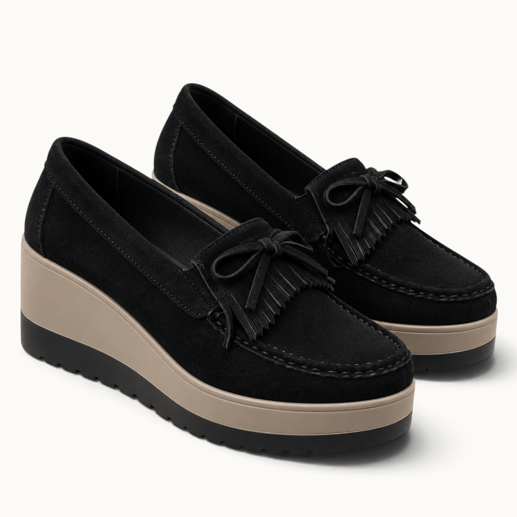 montelore-souliers Mocassins À Plateforme En Suédine