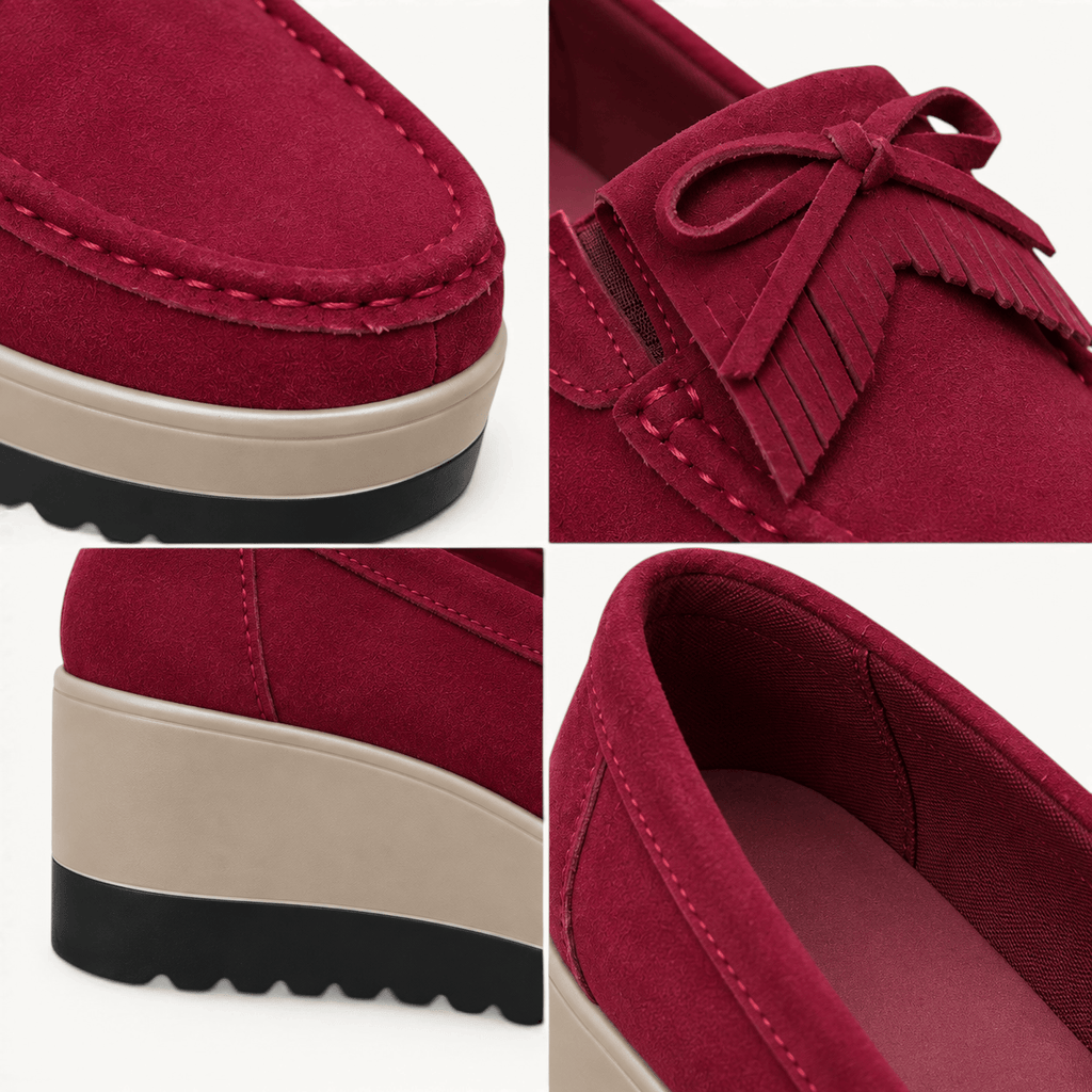 montelore-souliers Mocassins À Plateforme En Suédine