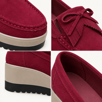 montelore-souliers Mocassins À Plateforme En Suédine