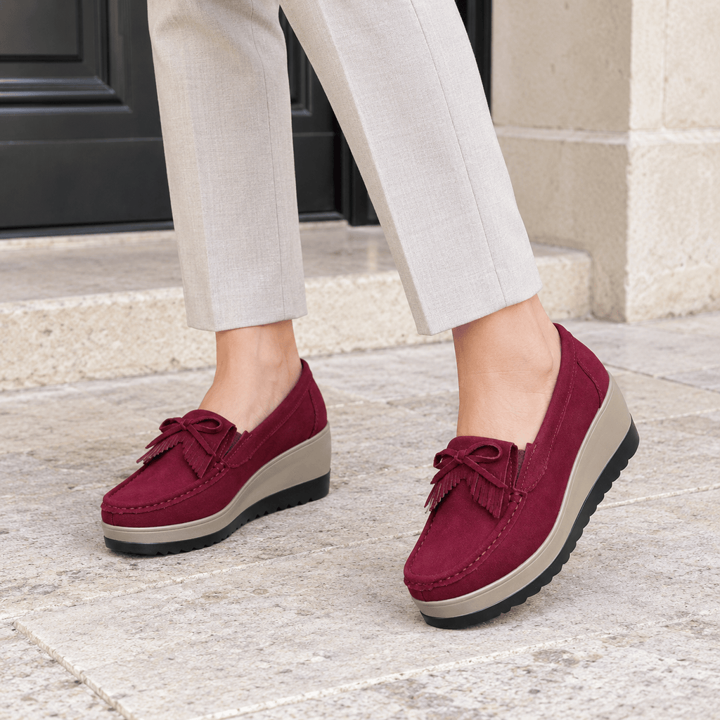 montelore-souliers Mocassins À Plateforme En Suédine