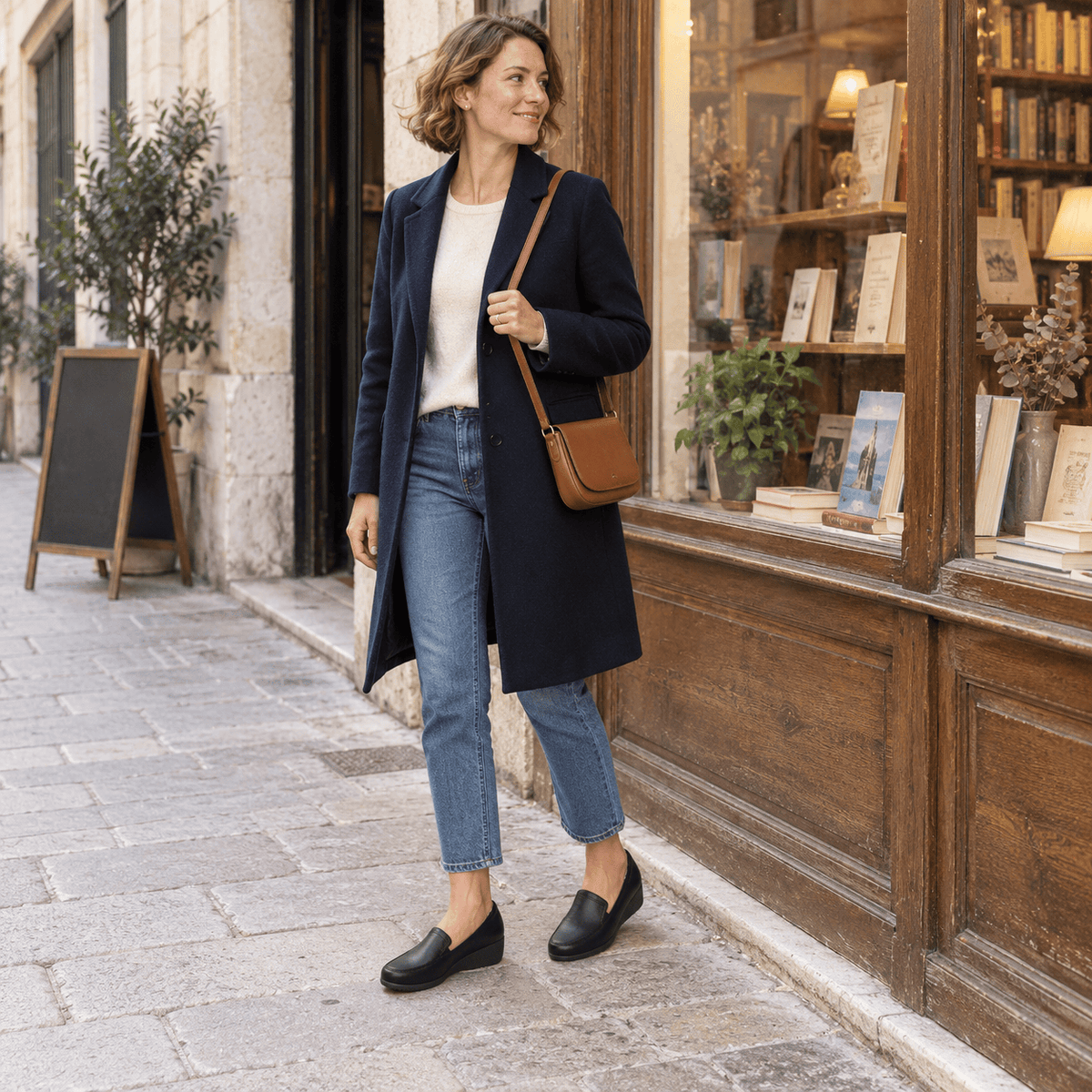 montelore-souliers Mocassins Automne Compensés Noir