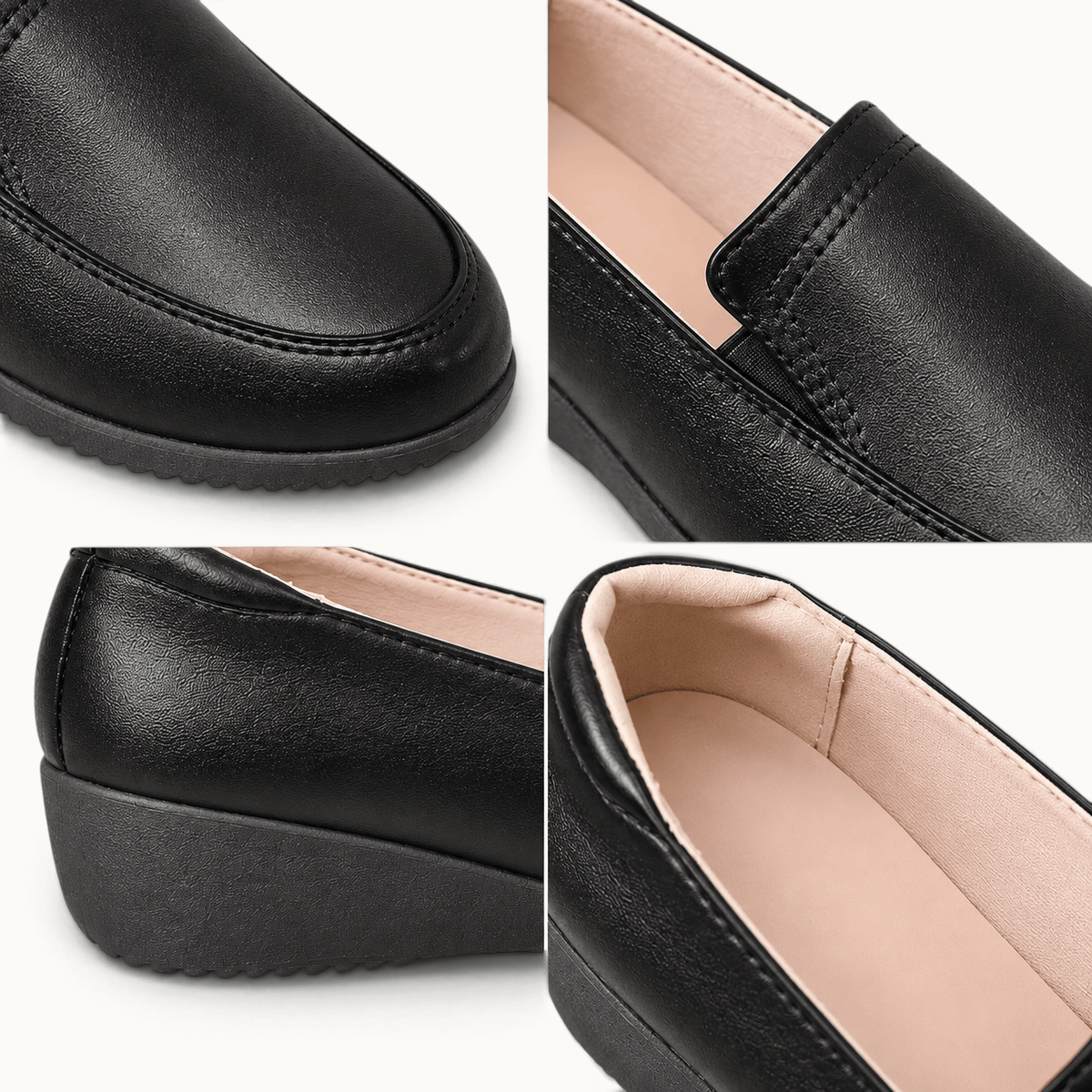 montelore-souliers Mocassins Automne Compensés Noir