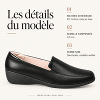 montelore-souliers Mocassins Automne Compensés Noir