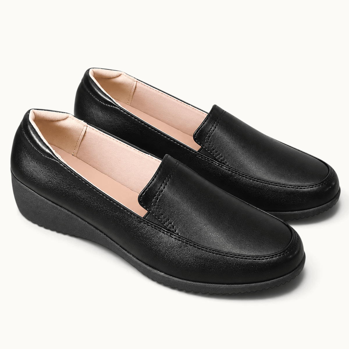 montelore-souliers Mocassins Automne Compensés Noir