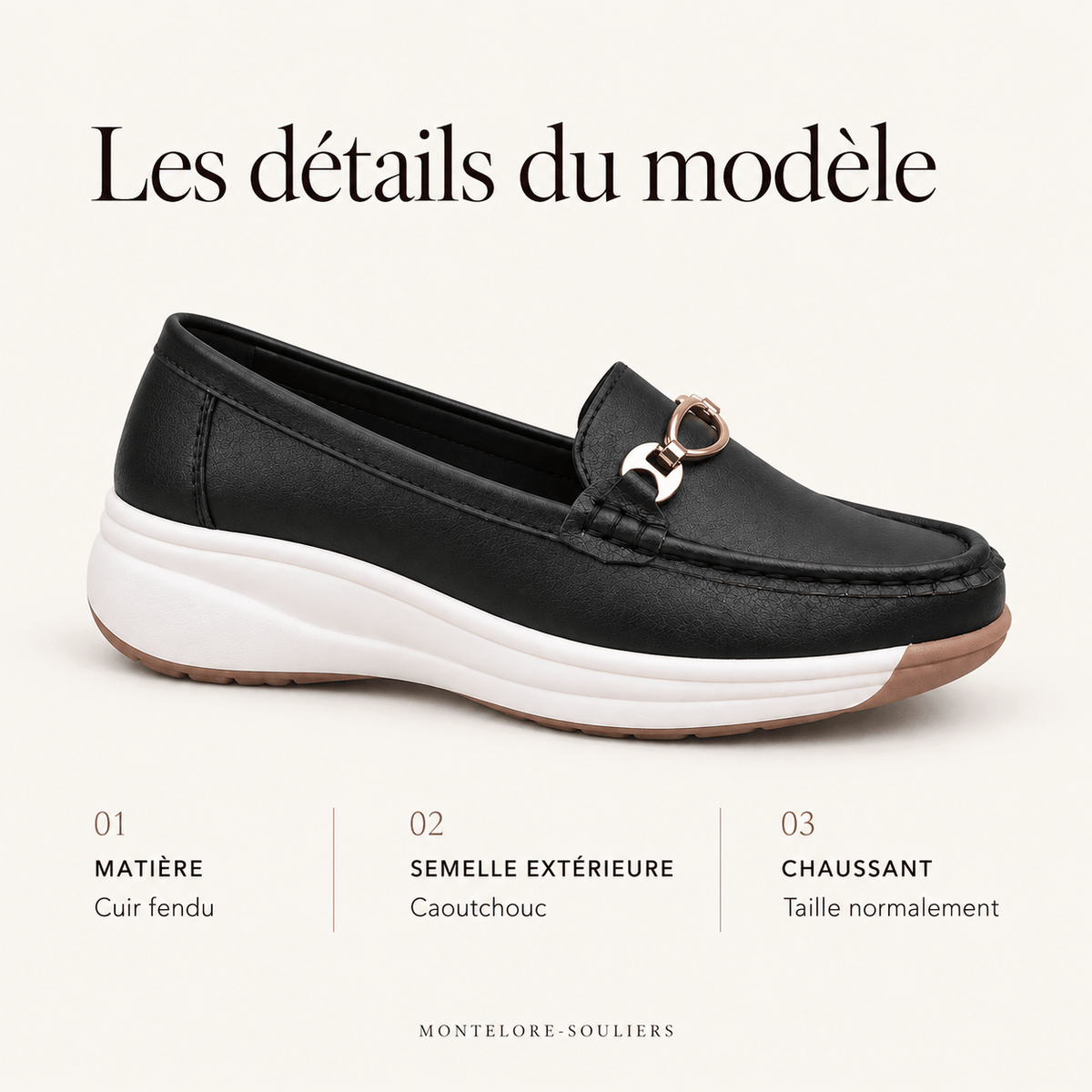montelore-souliers Mocassins Automne En Cuir