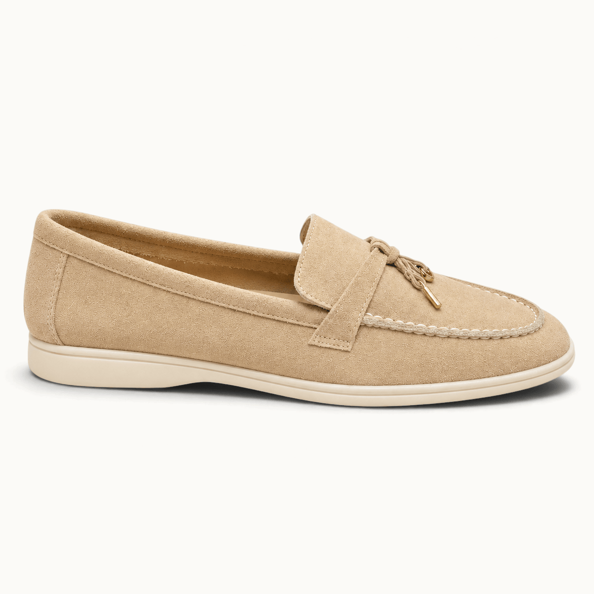montelore-souliers Mocassins Beige Homme En Suédine