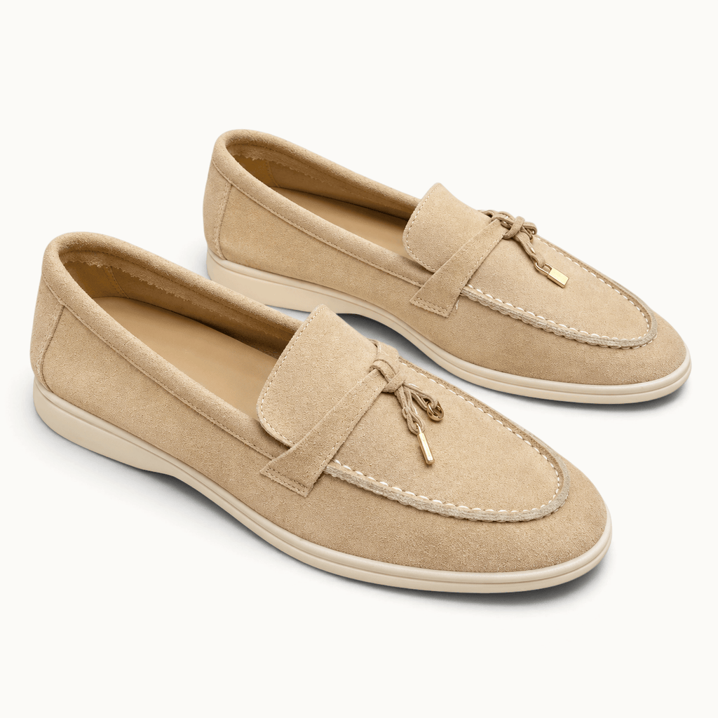 montelore-souliers Mocassins Beige Homme En Suédine