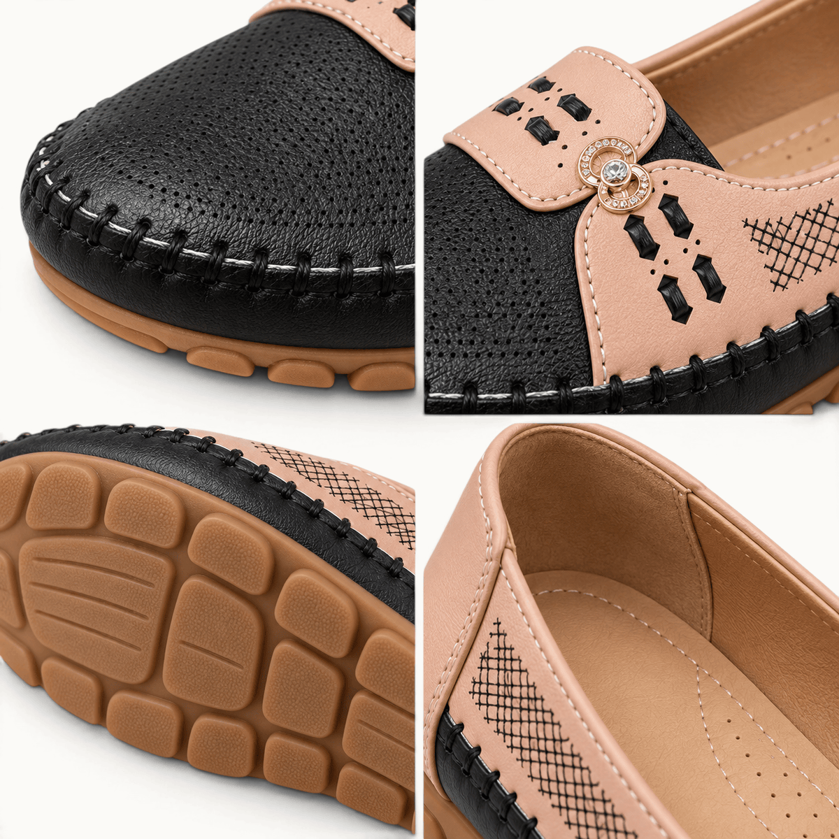 montelore-souliers Mocassins Bicolores Souples