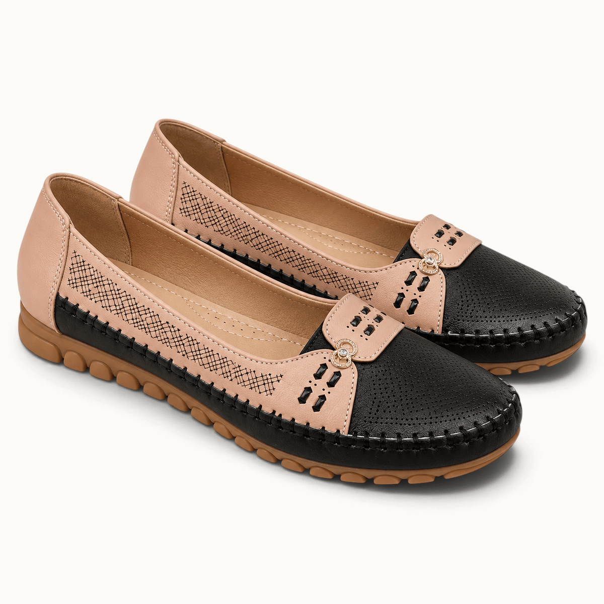 montelore-souliers Mocassins Bicolores Souples