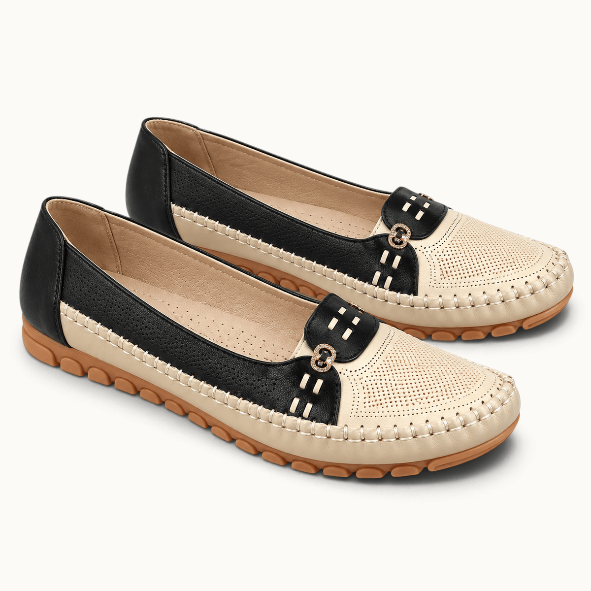 montelore-souliers Mocassins Bicolores Souples