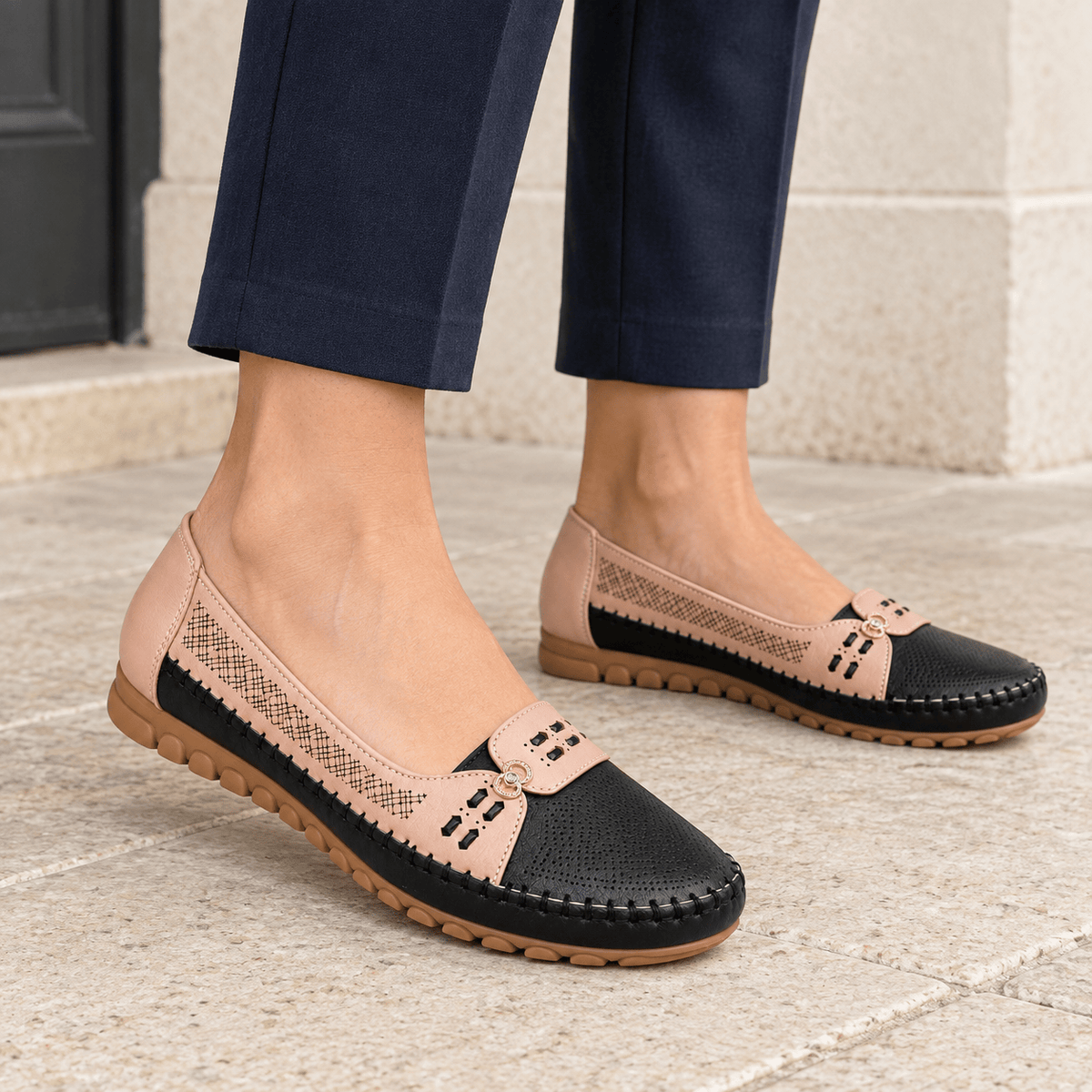 montelore-souliers Mocassins Bicolores Souples