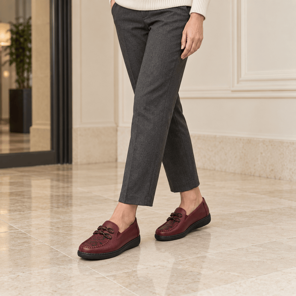 montelore-souliers Mocassins Bordeaux