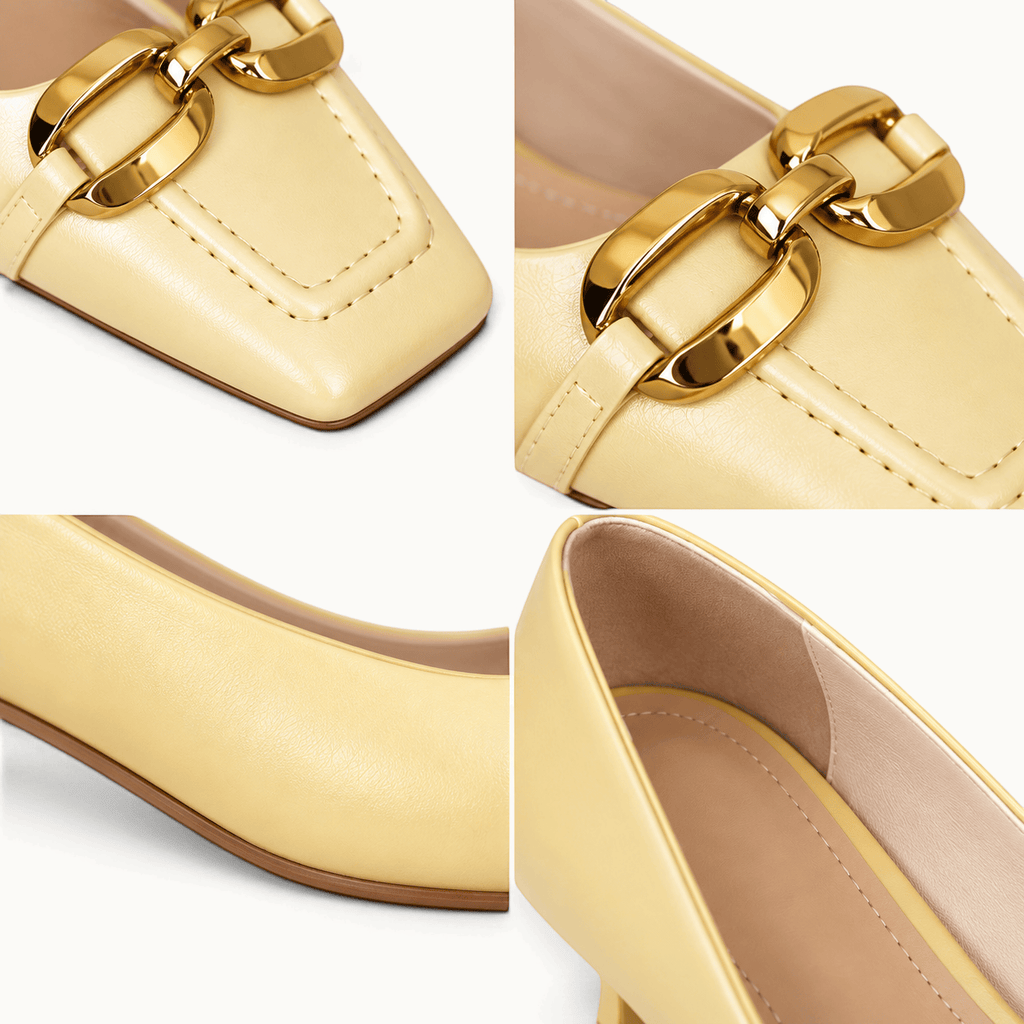 montelore-souliers Mocassins Bout Carré Talon Bas