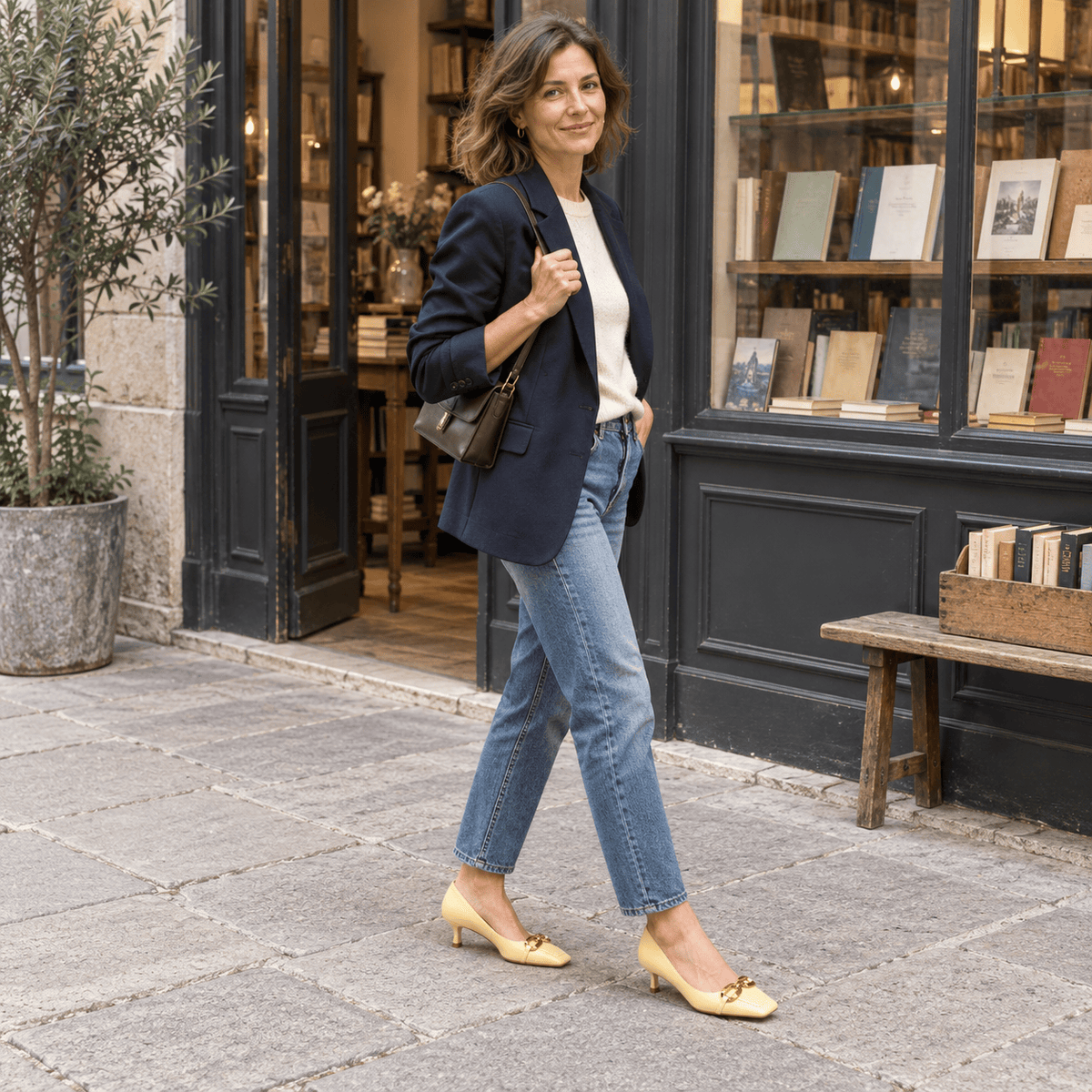montelore-souliers Mocassins Bout Carré Talon Bas