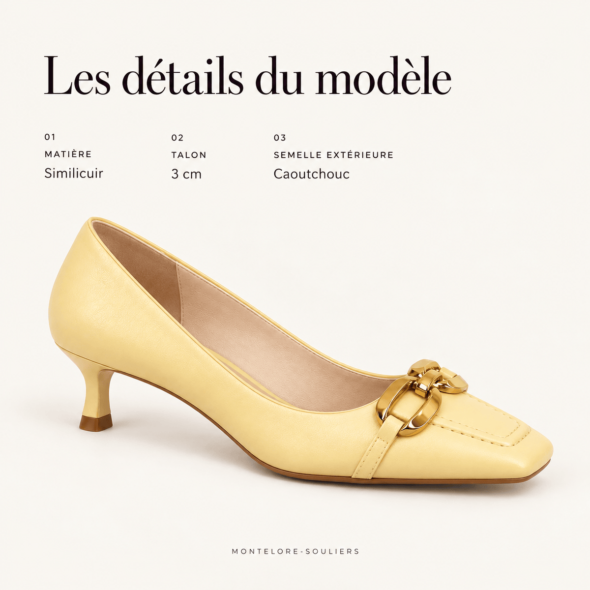 montelore-souliers Mocassins Bout Carré Talon Bas