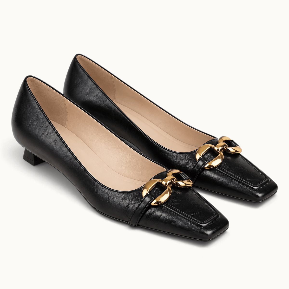 montelore-souliers Mocassins Bout Carré Talon Bas