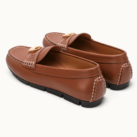 montelore-souliers Mocassins Croûte De Cuir Marron