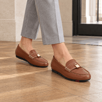montelore-souliers Mocassins Croûte De Cuir Marron