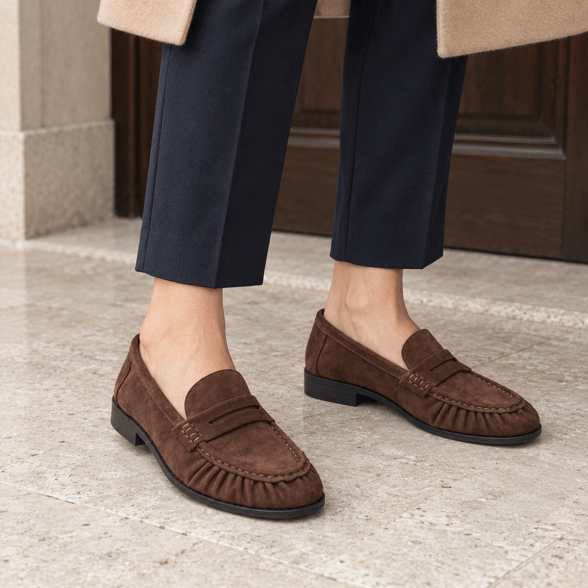 montelore-souliers Mocassins Cuir Daim