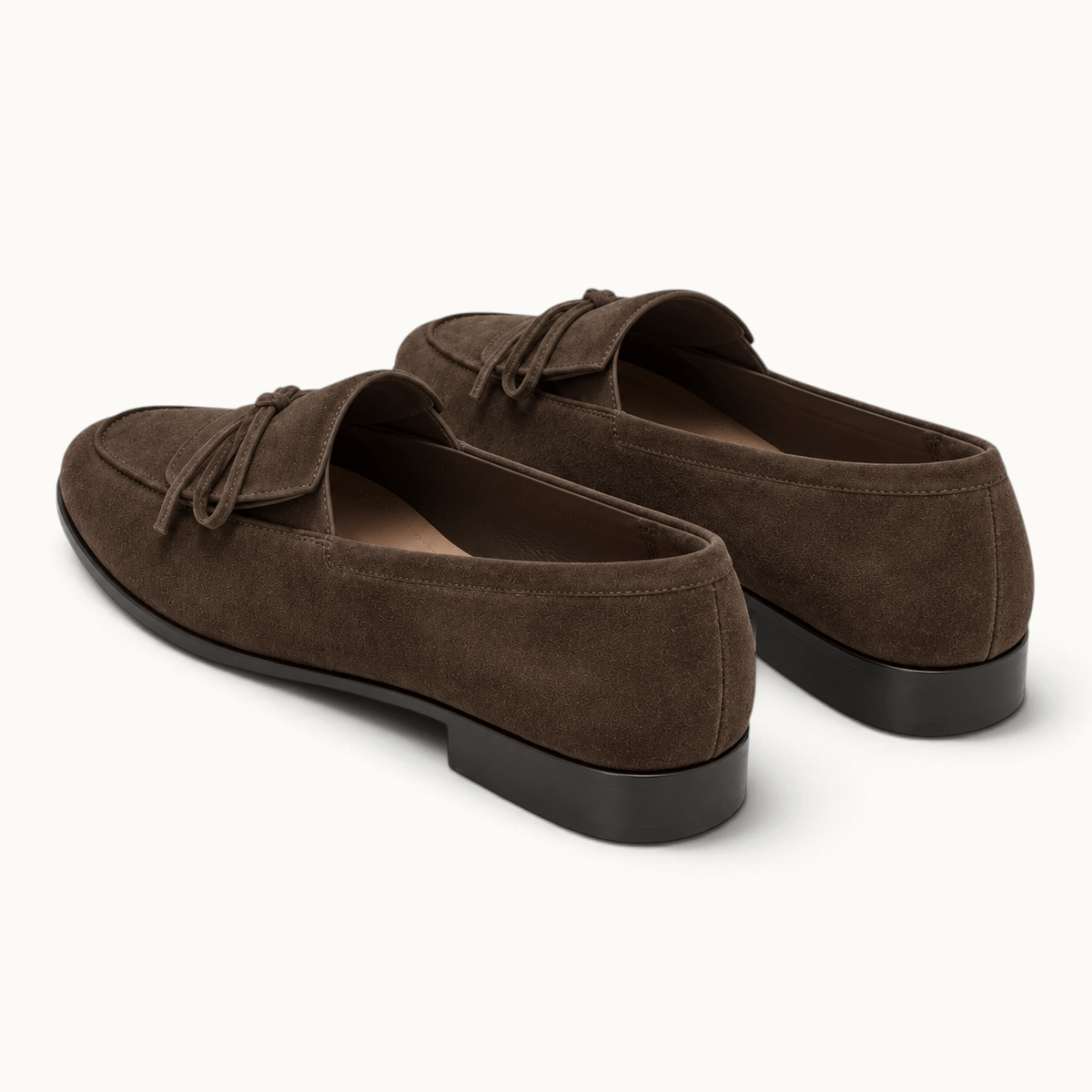 montelore-souliers Mocassins Cuir De Mouton Suédé À Nœud