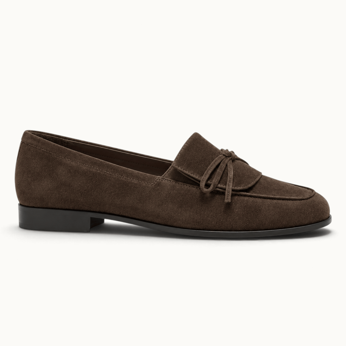 montelore-souliers Mocassins Cuir De Mouton Suédé À Nœud