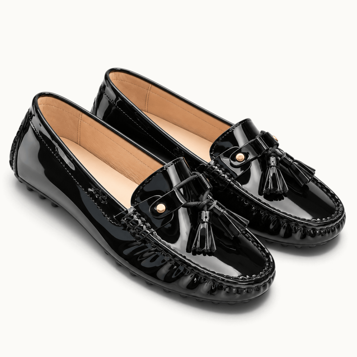 montelore-souliers Mocassins Cuir De Vachette Verni