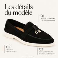 montelore-souliers Mocassins Cuir Noir