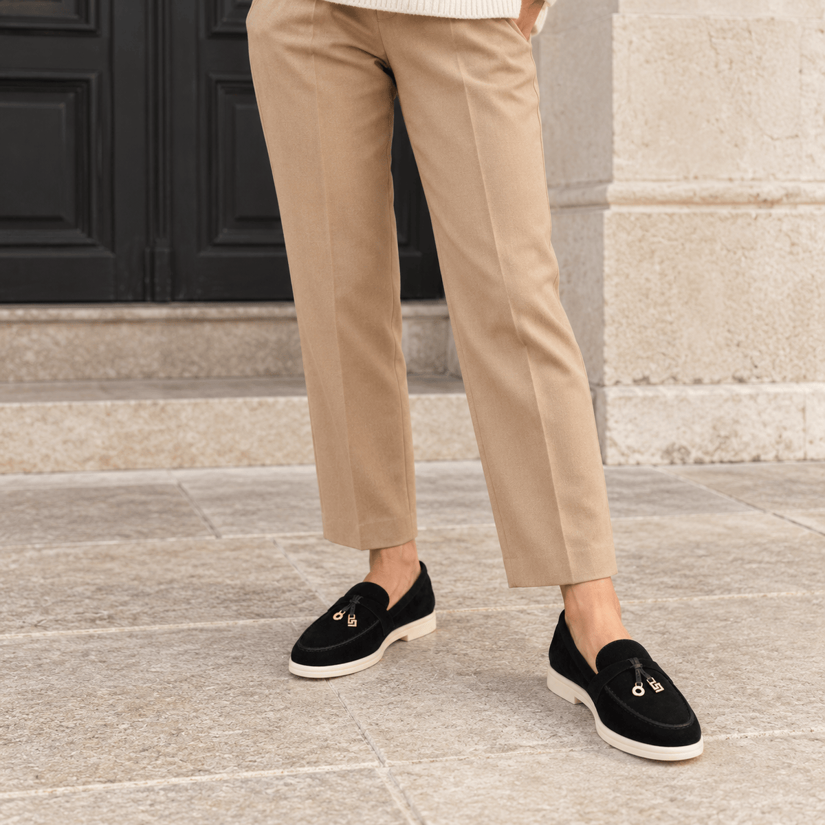 montelore-souliers Mocassins Cuir Noir