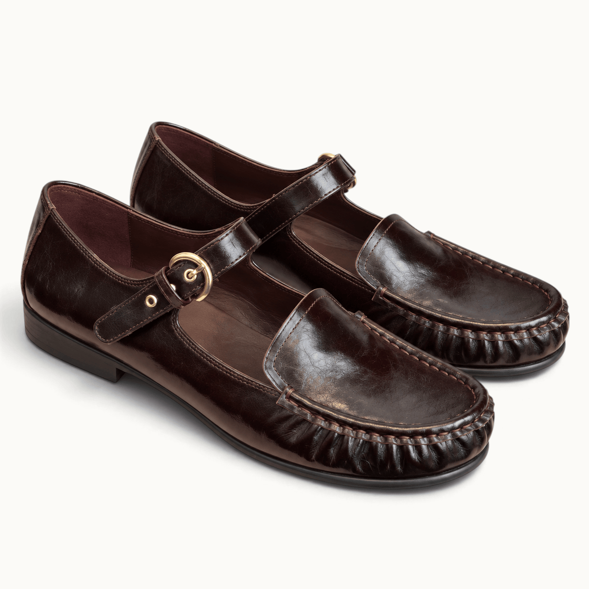 montelore-souliers Mocassins Cuir Noir à bride
